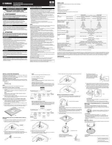 Manuel du propriétaire | Yamaha VXC8/VXC8W/VXC6/VXC6W Manuel utilisateur | Fixfr