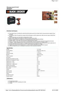 Black & Decker HP148F4LK Manuel utilisateur