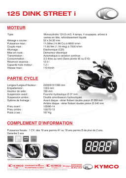 KYMCO 125 DINK STREET I Manuel utilisateur