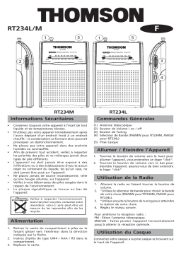 Thomson RT234 Manuel utilisateur