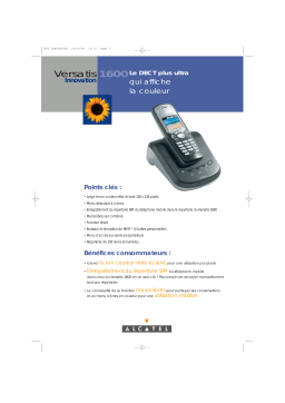 ATLINKS VERSATIS 1600 INNOVATION Manuel utilisateur