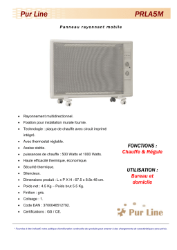 PUR LINE PRLA5M Manuel utilisateur