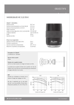 Hasselblad HC 3.5-50-II Manuel utilisateur