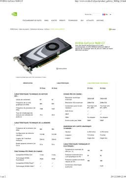 Nvidia GeForce 9600 GT Manuel utilisateur