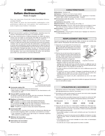 Manuel du propriétaire | Yamaha CPX500II Manuel utilisateur | Fixfr