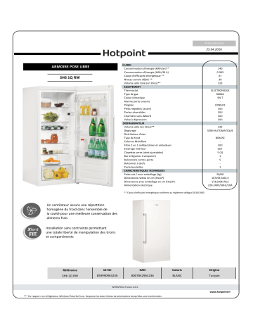 Manuel du propriétaire | Hotpoint SH81QWRFD Manuel utilisateur | Fixfr