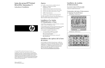 Manuel du propriétaire | HP PROLIANT BL2X220C G5 SERVER Manuel utilisateur | Fixfr