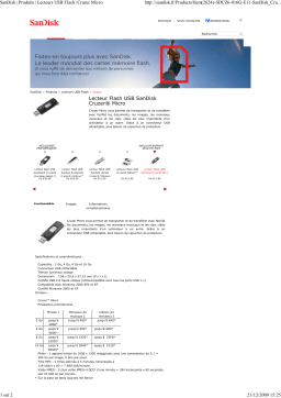 SanDisk Cruzer Micro Manuel utilisateur