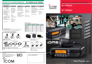 Manuel du propriétaire | ICOM IC-F5062 Manuel utilisateur | Fixfr