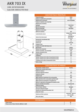 Whirlpool AKR 703 IX Manuel utilisateur