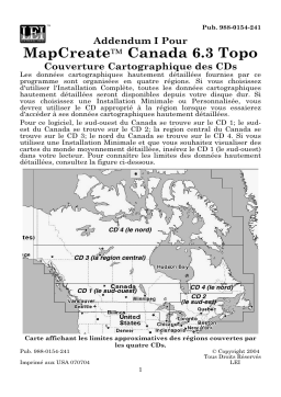 Eagle MAPCREATE CANADA 6.3 TOPO Manuel utilisateur