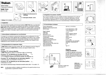 Manuel du propriétaire | THEBEN RAM 714-8 Manuel utilisateur | Fixfr
