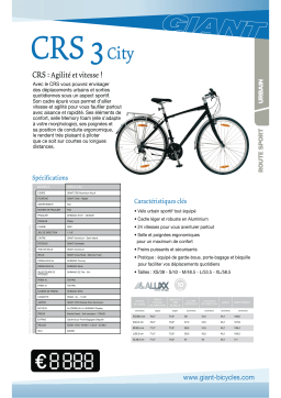 GIANT BICYCLES CRS 3 CITY Manuel utilisateur