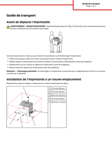 Manuel du propriétaire | Lexmark C734DTN Manuel utilisateur | Fixfr