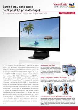 ViewSonic VX2210MH-LEDVX2270SMH-LEDVX2370SMH-LEDVX2451MH-LEDVX2453MH-LEDVX2703MH-LEDVX2770SMH-LED Manuel utilisateur