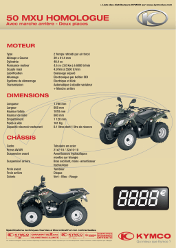 KYMCO 50 MXU HOMOLOGUE Manuel utilisateur