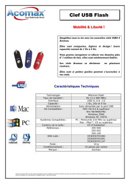 ACOMAX CLEF USB 2.0 Manuel utilisateur