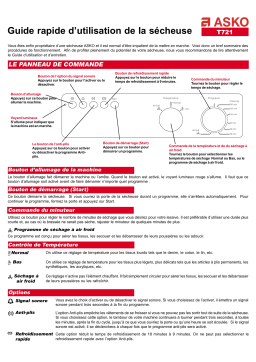 Asko T721 Manuel utilisateur