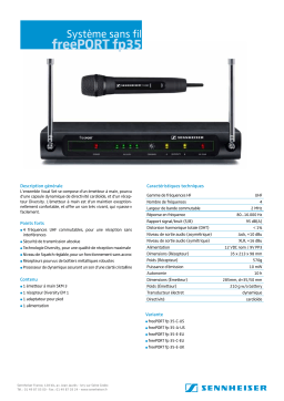 Sennheiser FREEPORT FP35 Manuel utilisateur