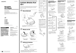 Sony D-E201 Manuel utilisateur
