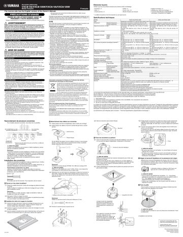 Manuel du propriétaire | Yamaha VXC8-VA VXC8-VAW VXC6-VA VXC6-VAW Manuel utilisateur | Fixfr