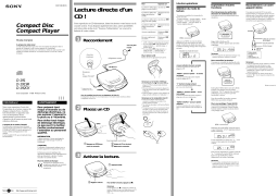 Sony D-191 Manuel utilisateur