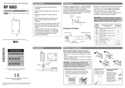 DELTA DORE RF 660 Manuel utilisateur