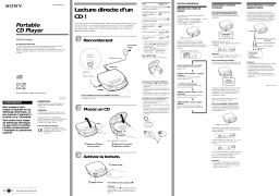 Sony D-C21 Manuel utilisateur