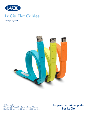 Manuel du propriétaire | LaCie FLAT CABLES Manuel utilisateur | Fixfr