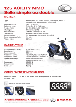 KYMCO 125 AGILITY MMC Manuel utilisateur