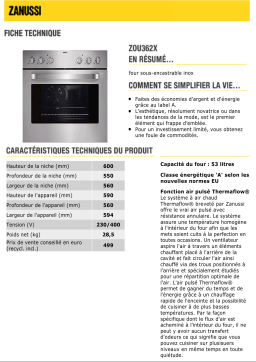 Zanussi ZOU362X Manuel utilisateur