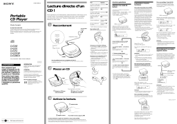 Sony D-E201SR Manuel utilisateur
