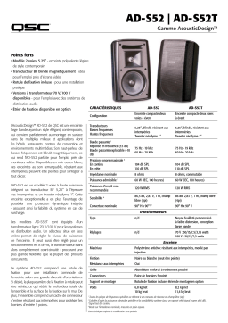 QSC Audio AD-S52T Manuel utilisateur