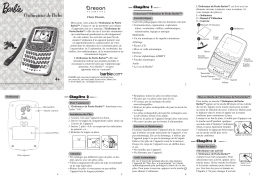 Oregon BARBIE ORDINATEUR DE POCHE Manuel utilisateur