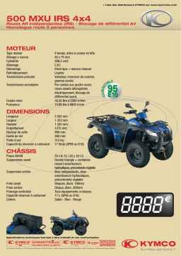 KYMCO 500 MXU IRS 4X4 Manuel utilisateur