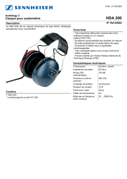 Sennheiser HDA 200 Manuel utilisateur