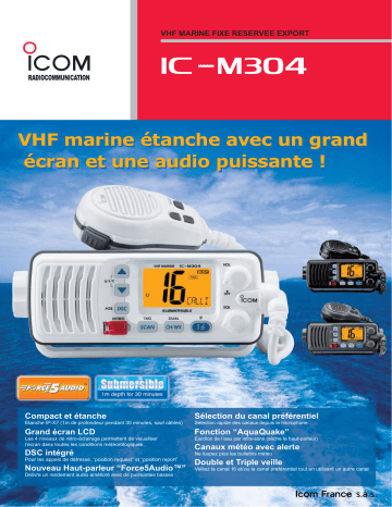 Manuel du propriétaire | ICOM IC-M304 Manuel utilisateur | Fixfr