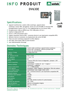 Mustek DV 630E Manuel utilisateur