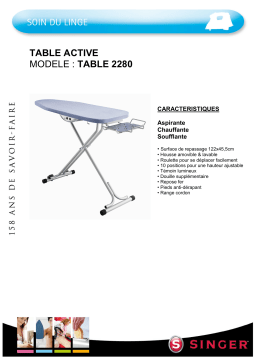 SINGER TABLE 2280 Manuel utilisateur