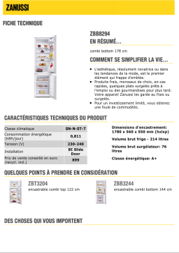 Zanussi ZBB8294 Manuel utilisateur