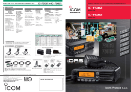 ICOM IC-F6061 Manuel utilisateur
