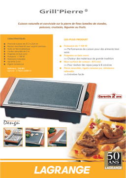 LAGRANGE GRILL PIERRE Manuel utilisateur