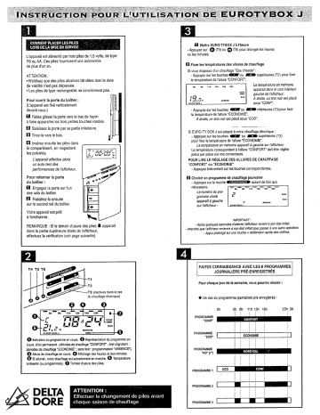 Manuel du propriétaire | DELTA DORE EURO-TYBOX J Manuel utilisateur | Fixfr