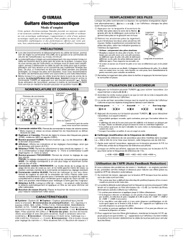 Manuel du propriétaire | Yamaha CPX1200 Manuel utilisateur | Fixfr