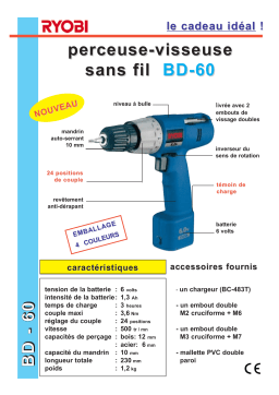 Ryobi BD-60 Manuel utilisateur