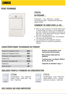 Zanussi ZTB276 Manuel utilisateur