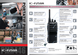 ICOM IC-F22SR Manuel utilisateur