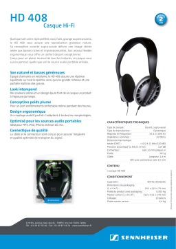 Sennheiser HD 408 Manuel utilisateur