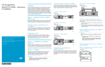 Manuel du propriétaire | HP STORAGEWORKS 2000SA MODULAR SMART ARRAY Manuel utilisateur | Fixfr