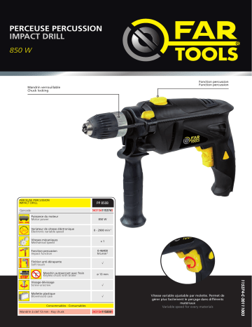 Manuel du propriétaire | Fartools PP850B Manuel utilisateur | Fixfr